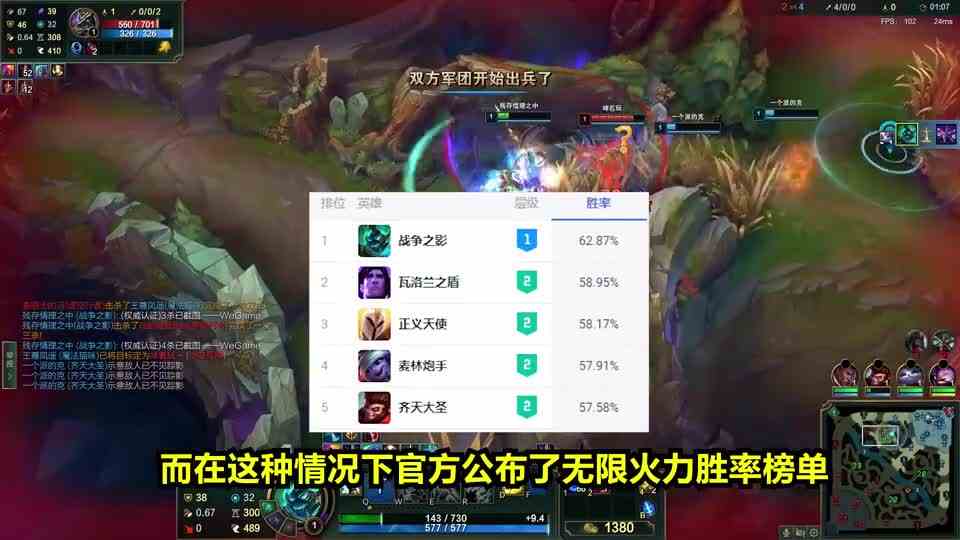 无限火力胜率榜单，第一名比第二名高4%，设计师表示没法儿削弱！