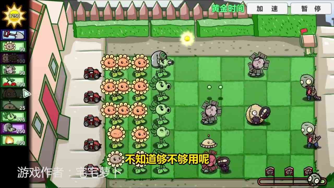 植物大战僵尸：挑战黄金时间！这一关后面竟然不能产生阳光了吗？