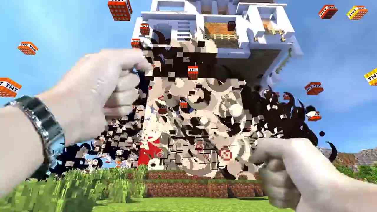 我的世界真人版 巨型TNT炸小屋？