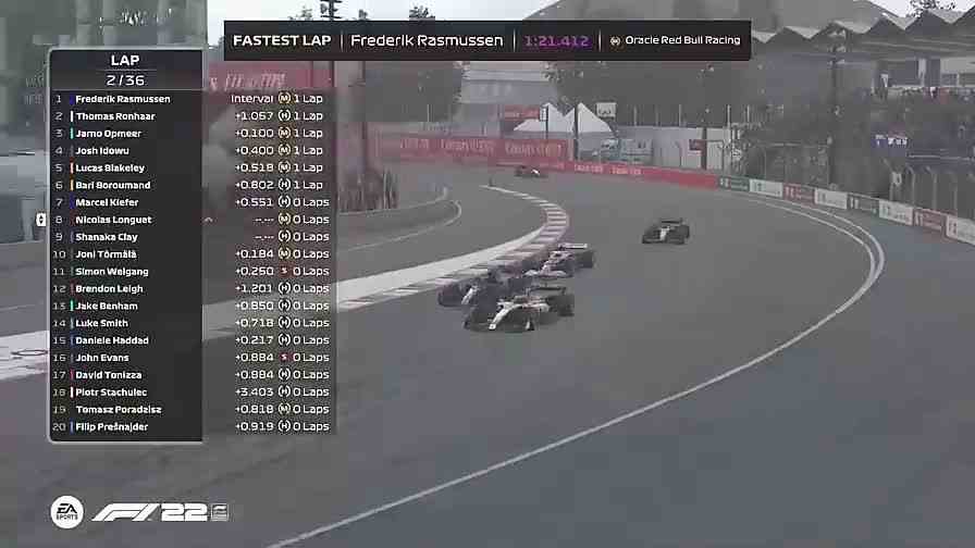 2022F1电竞系列职业锦标赛 第8场比赛亮点