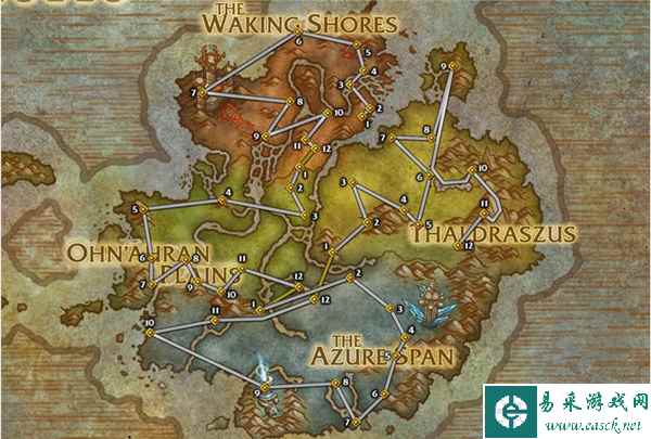 魔兽世界10.0全巨龙魔符收集攻略 全魔符坐标位置