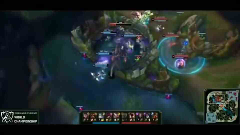 世界赛名场面，IG对战GRF，TheShy盲视野上演天使下凡