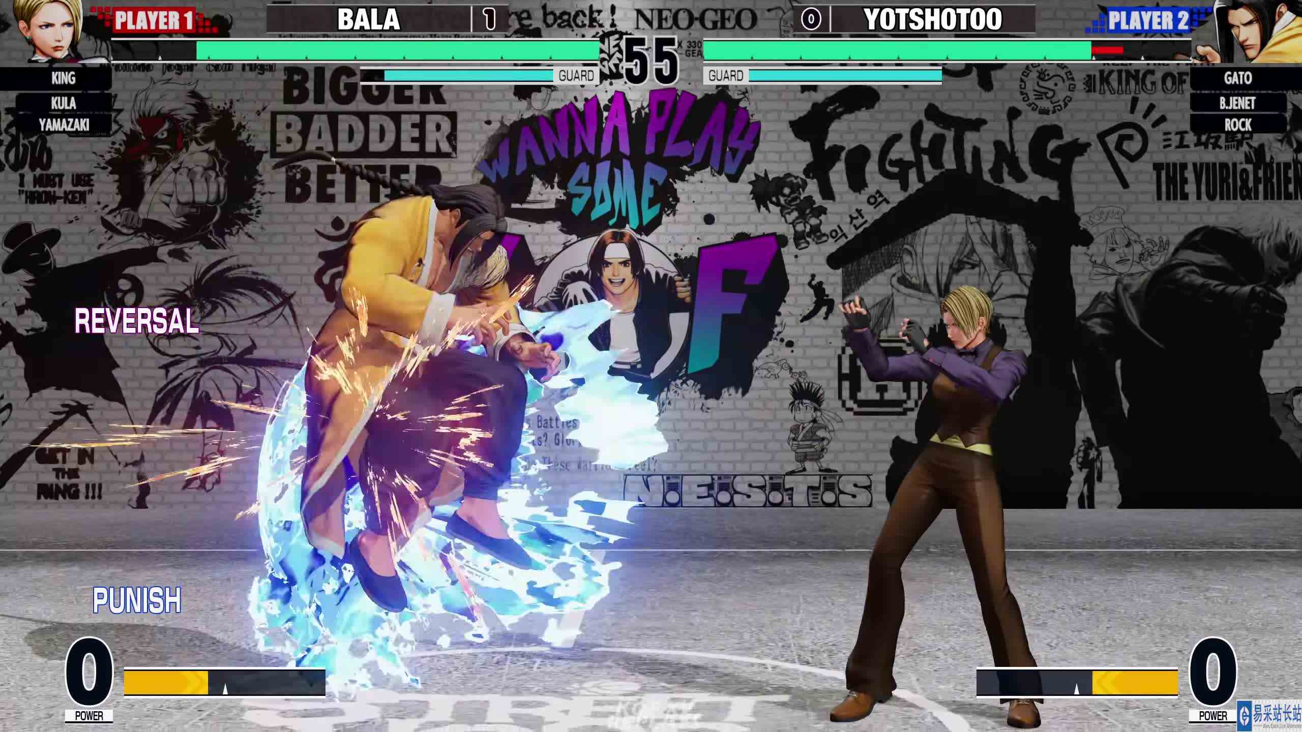 拳皇 XV：Bala（KING、龙二）VS Yot（牙刀、洛克） #游戏新星扶持计划 