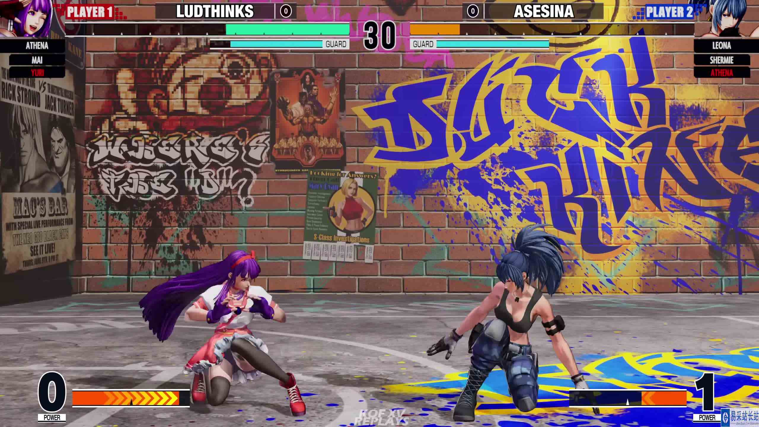 拳皇 XV：Ases（雅典娜、夏尔米）VS Ludthinks（龙二、舞） #游戏新星扶持计划 