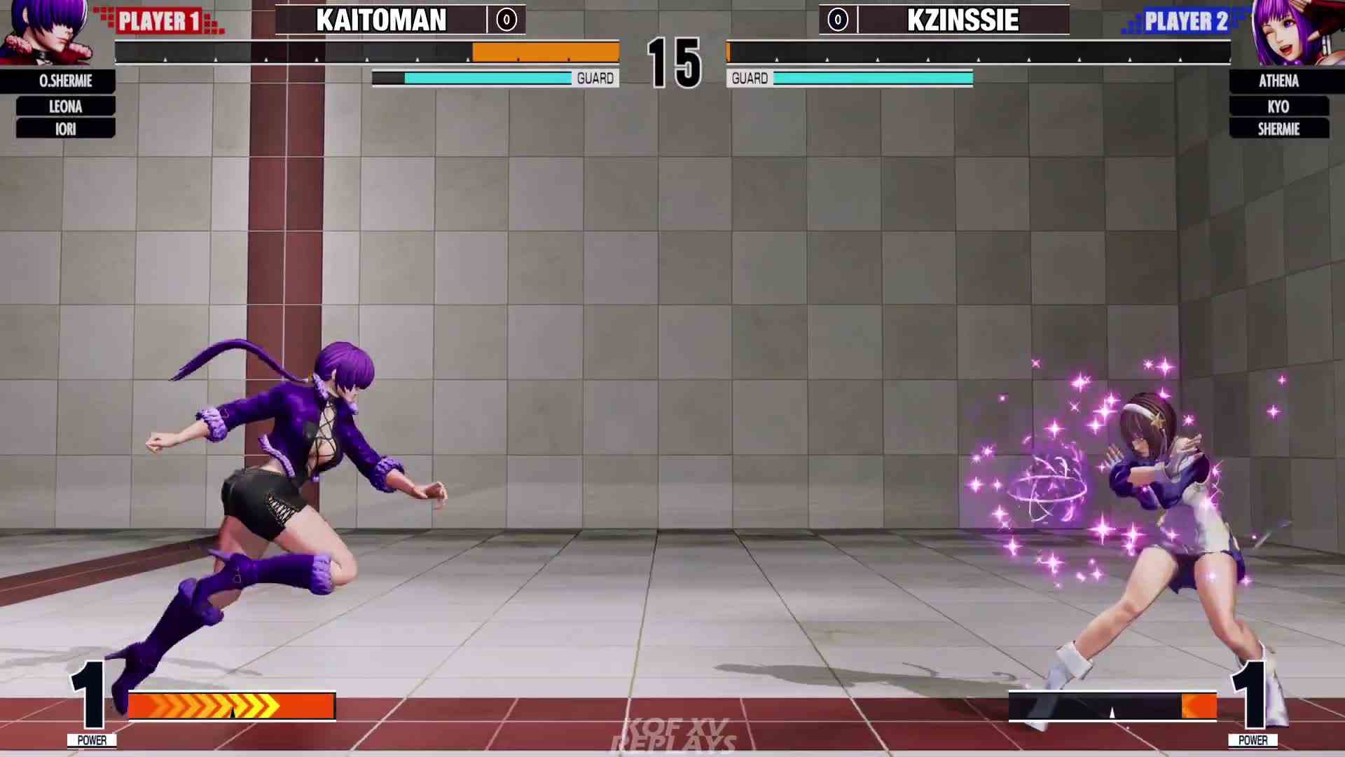 拳皇 XV：Kaito（O夏尔米、庵）VS Kzinssie（雅典娜、京、夏尔米） #游戏新星扶持计划 