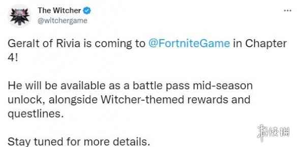 杰洛特加入战场！CDPR《巫师》联动Epic《堡垒之夜》