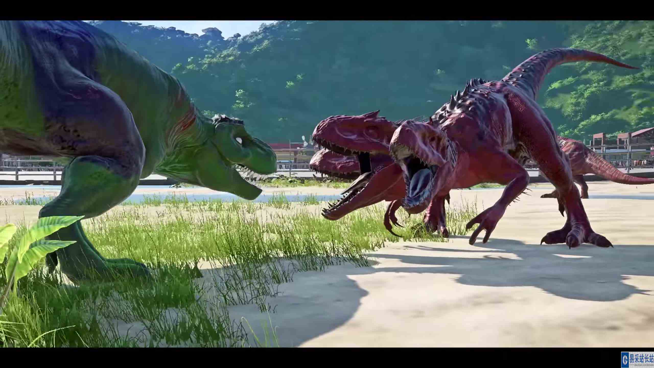 绿巨霸王龙、霸王龙 VS “三头”暴虐龙 ~ 侏罗纪世界进化 #游戏新星扶持计划 