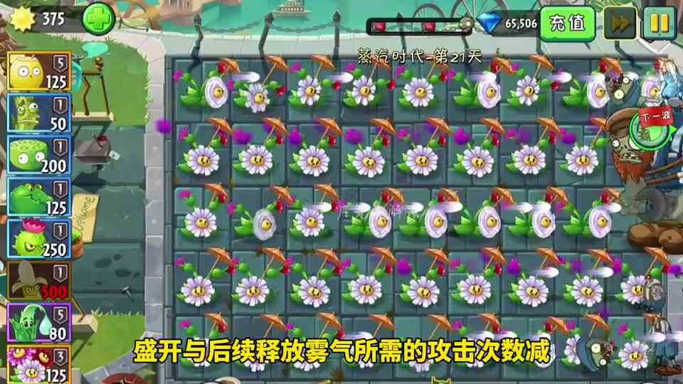 1\-4阶眩晕雏菊测评：比较刮痧，但能眩晕10阶僵尸！
