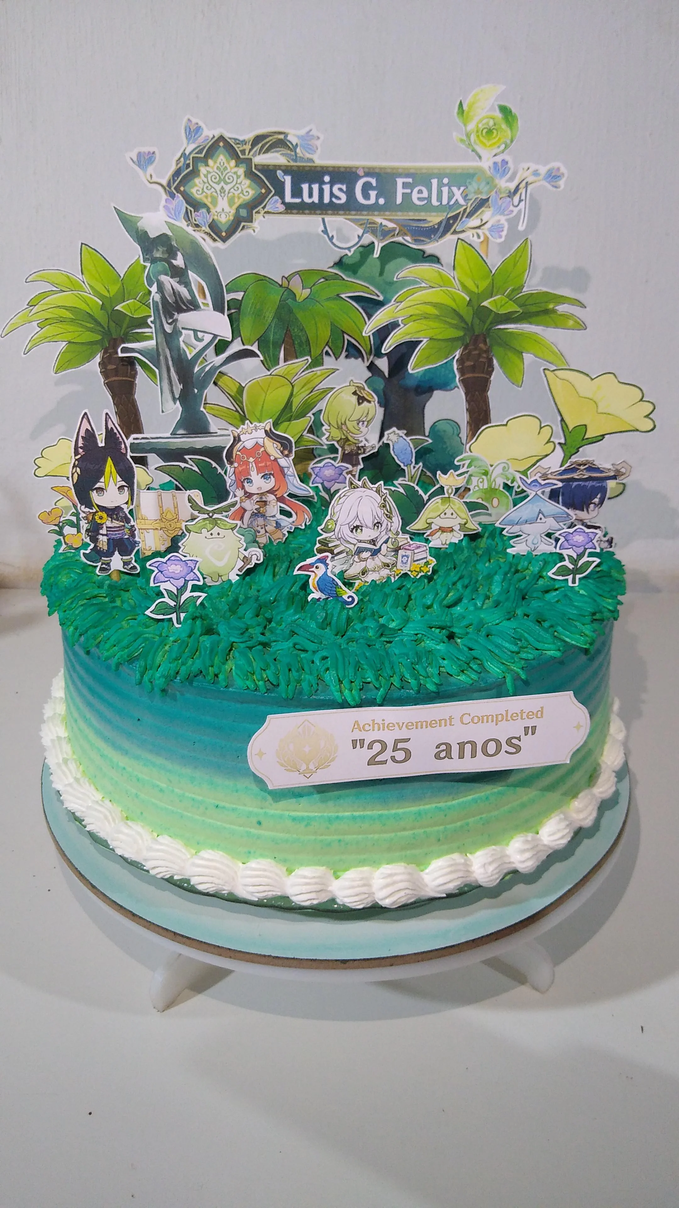 《原神》玩家分享须弥主题生日蛋糕：外观精致食欲大开