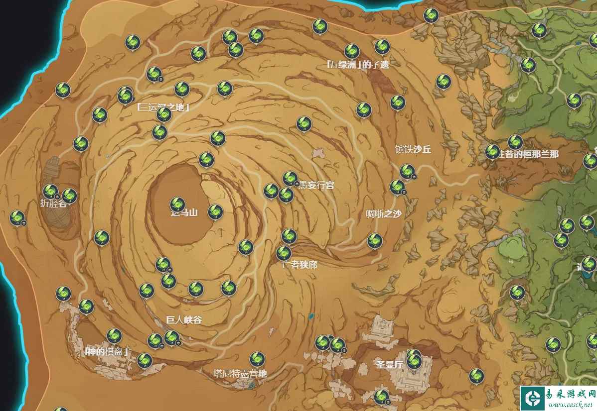 原神3.4千壑沙地草神瞳位置分布图一览