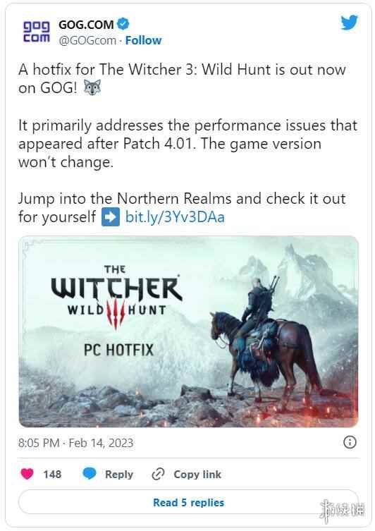 《巫师3》次世代版发布新补丁 解决上个补丁导致的问题