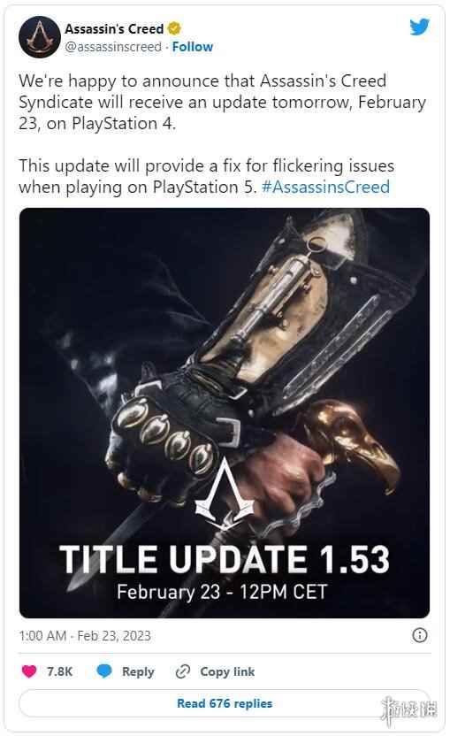 《刺客信条:枭雄》更新上线：解决PS5游玩时的闪烁问题