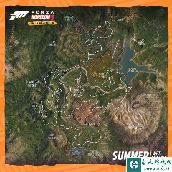 《极限竞速:地平线5》新DLC 8K超清完整地图公开!
