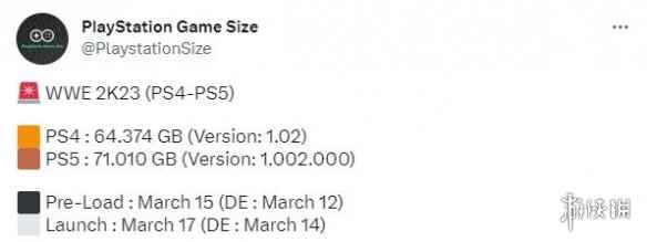 PS版《WWE 2K23》大小公布:豪华版明日开启预载