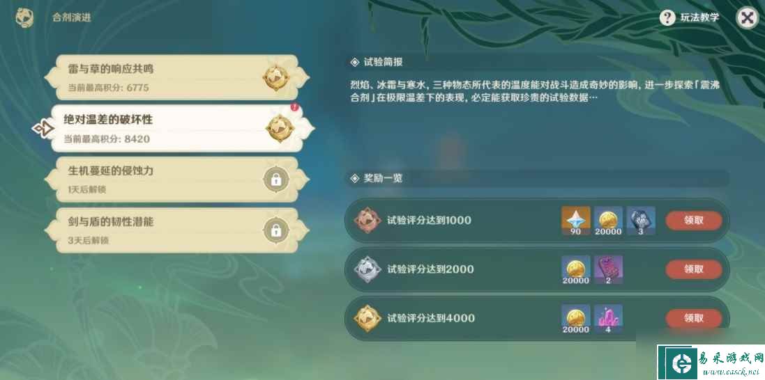 原神合剂演进第二天怎么配队 合剂演进绝对温差的破坏性配队攻略