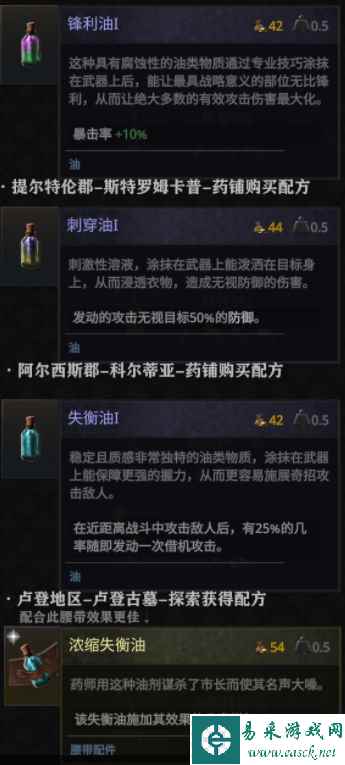 战争传说Wartales武器油使用推荐