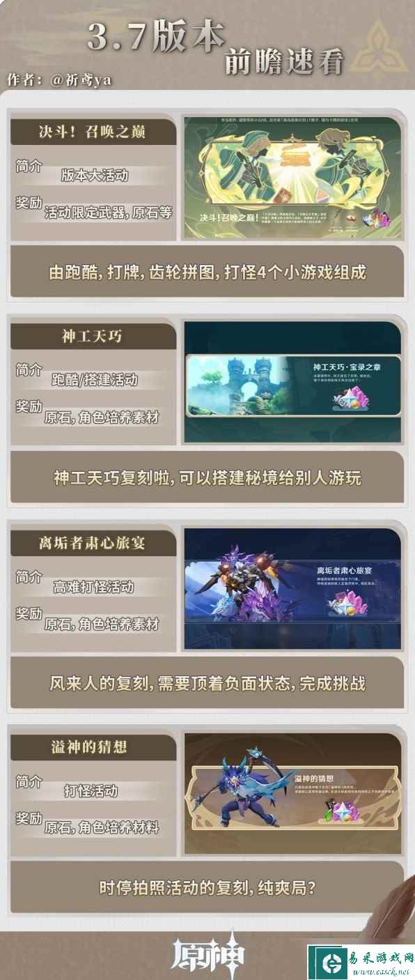 《原神》3.7版本更新内容一览