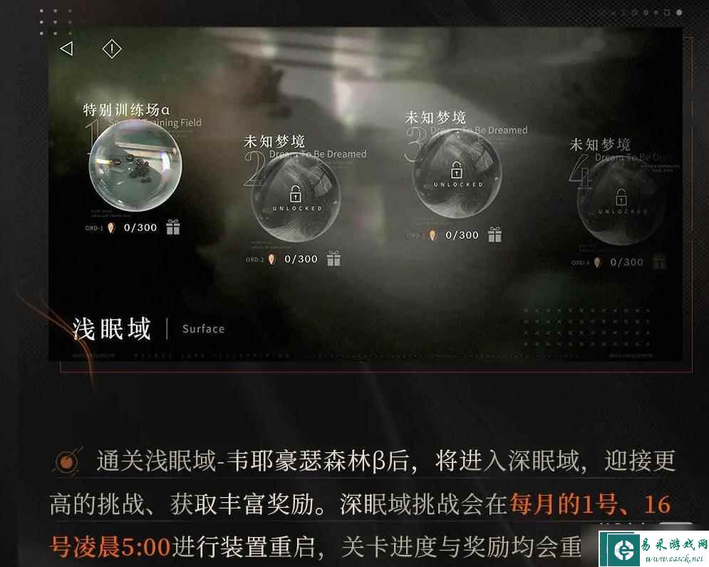 《重返未来1999》人工梦游深眠域解锁方法攻略