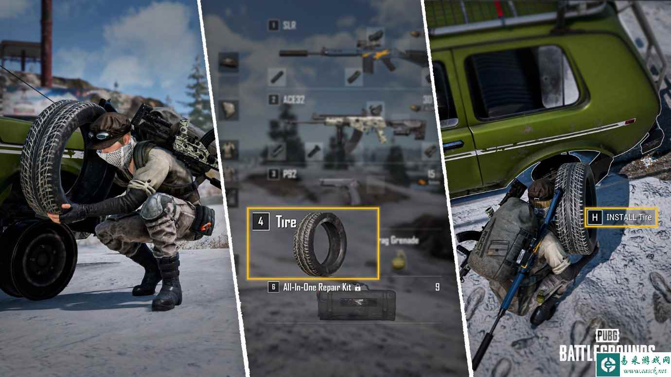PUBG拆卸安装轮胎方法 绝地求生24.1装卸轮胎操作详情