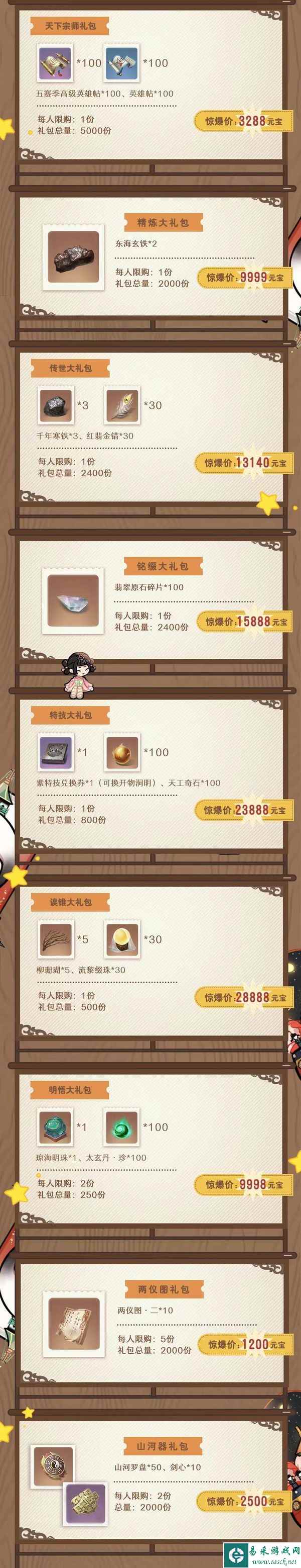 心愿时装来了《一梦江湖》2023年最全心愿时装名单曝光。