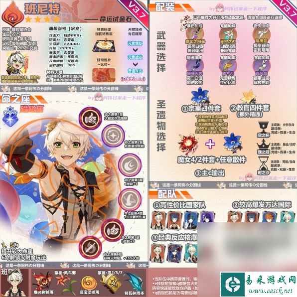 《原神》3.7版班尼特养成要点详情