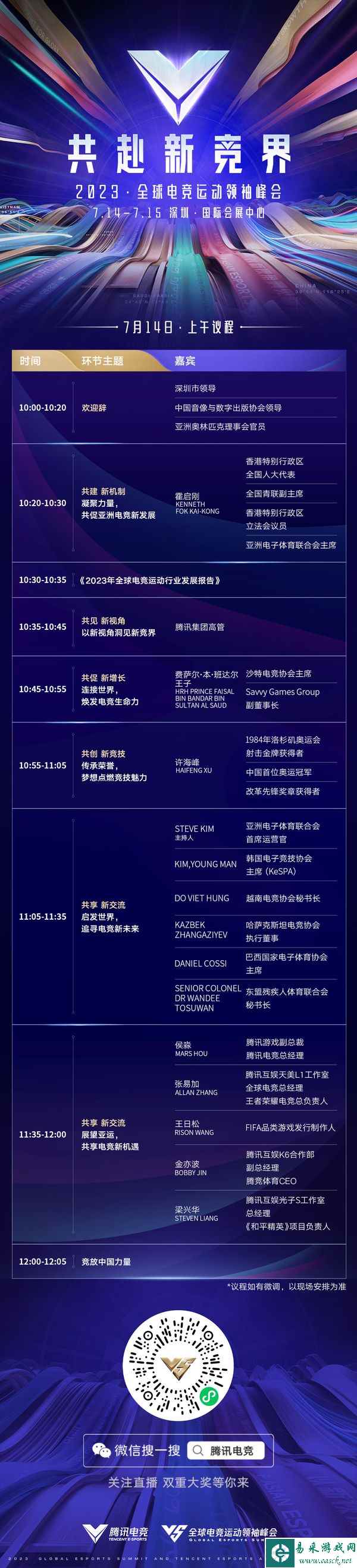 2023电竞峰会议程揭晓！豪华国际化嘉宾阵容，共探全球电竞发展新航向