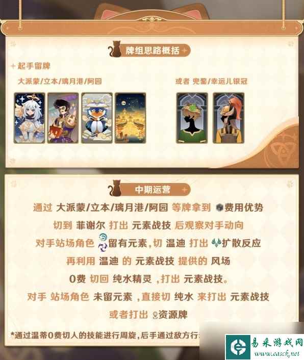 《原神》七圣召唤温水皇牌组打法攻略