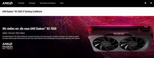 RX 7600 XT官方泄漏:16GB显存大战RTX 4060?