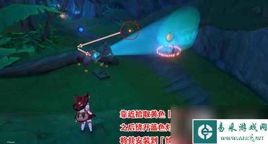 原神隐众游园绮光彩灯解谜方法介绍