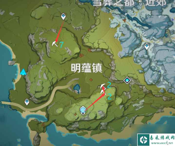 2021黑铁块分布密集图_原神铁矿石哪里多