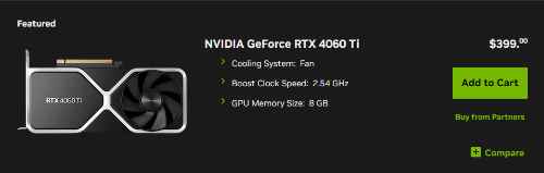 RTX 4060Ti售价暴跌16%：海外平台售价比3060Ti还低