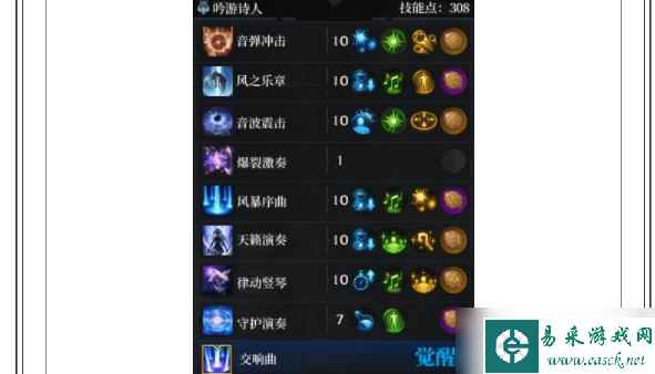 命运方舟吟游诗人技能怎么加点