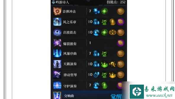命运方舟吟游诗人技能怎么加点