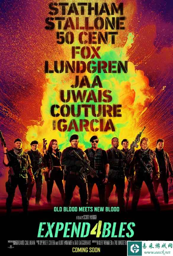 动作新片《敢死队4》曝全新海报 新老成员携手并列！