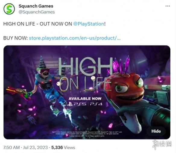 结束Xbox独占!《High On Life》官宣今日登陆PS4|5