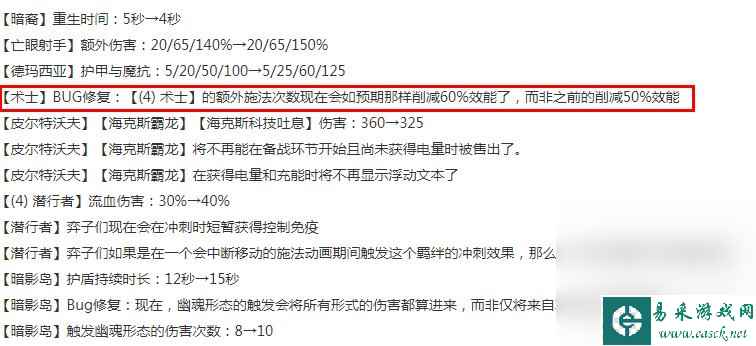 《云顶之弈》13.14版本正式服术士削弱介绍