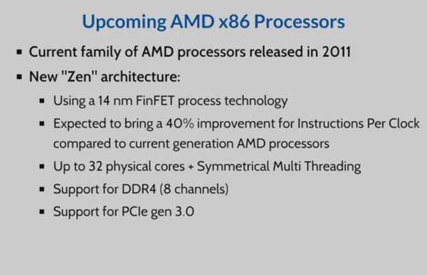 AMD Zen神器曝光 32核超线程8通道内存