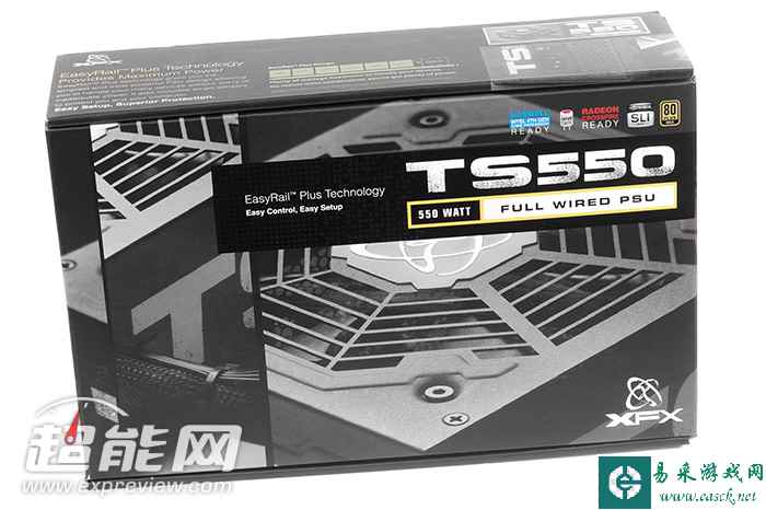 高端游戏平台利器 讯景TS550金牌电源开箱