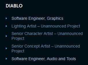 暴雪又有新动作 大菠萝新作秘密筹备中？