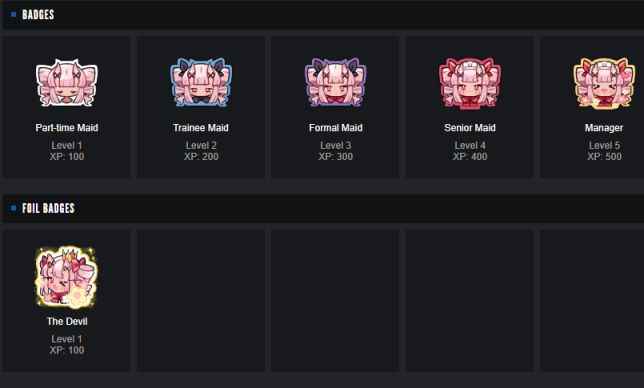 Steam好看的动漫徽章 Steam好看的二次元徽章分享