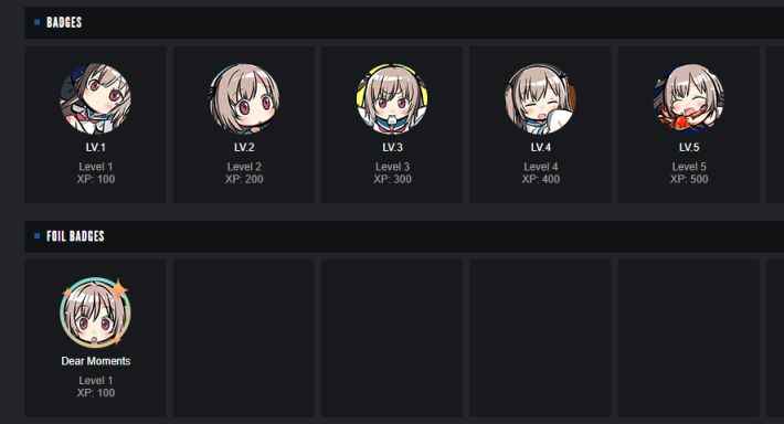 Steam好看的动漫徽章 Steam好看的二次元徽章分享