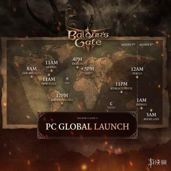 《博德之门3》正式版PC版全球解锁时间公布!