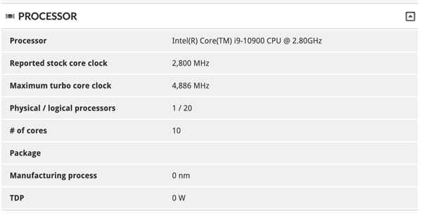 十代酷睿i9-10900首次露面:10核心、睿频4.9GHz