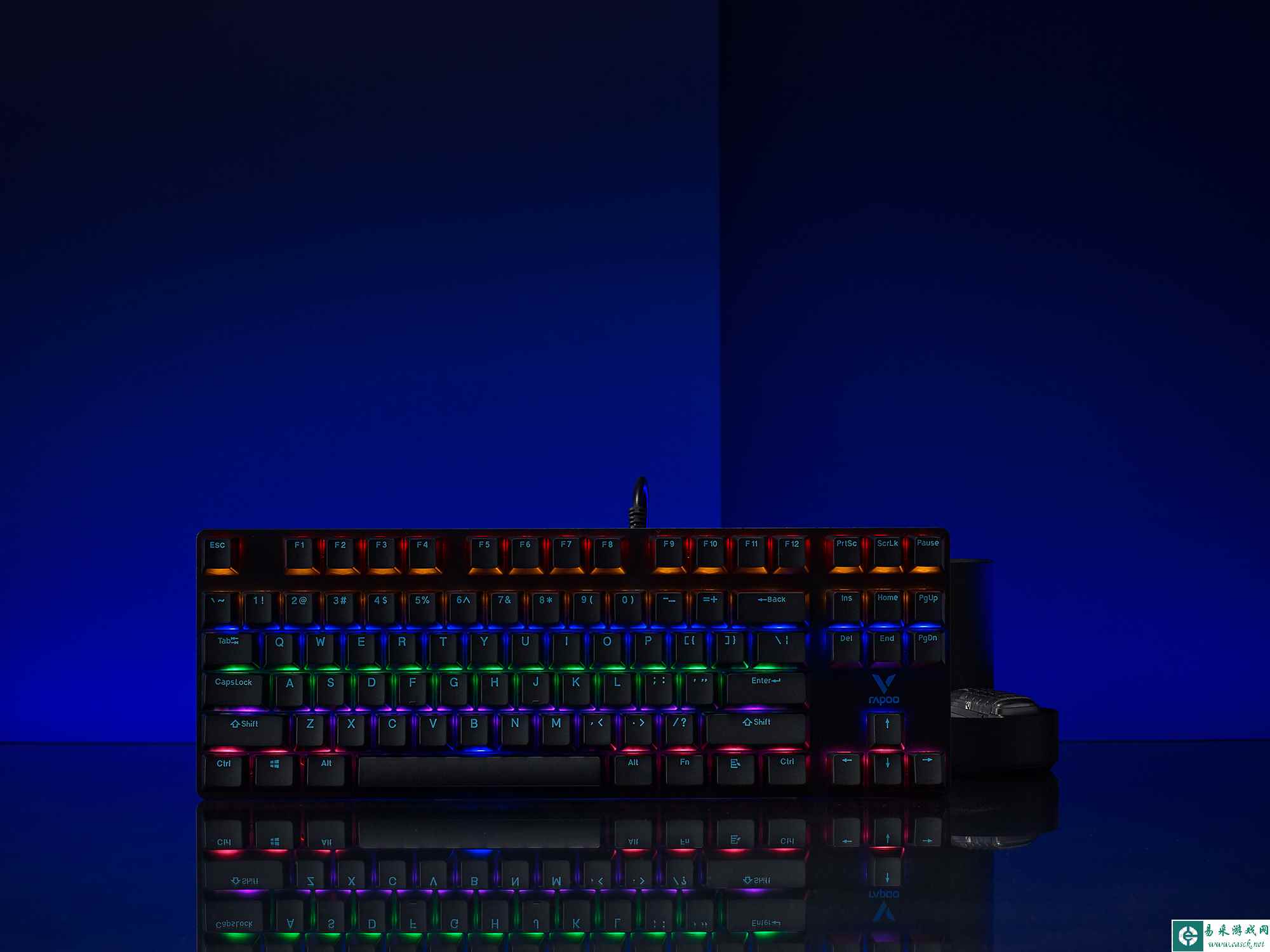 87键全键无冲突 详解雷柏V500PRO-87混彩背光游戏机械键盘