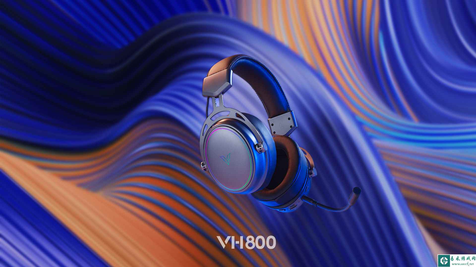 双音腔,兼容手游端游,雷柏VH800双模无线游戏耳机视频