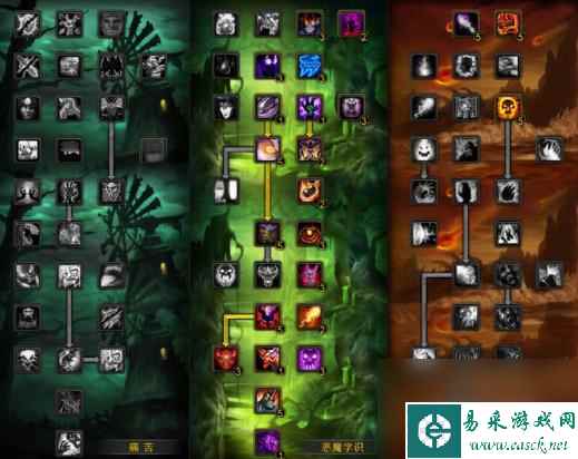 魔兽世界巫妖王之怒的术士练级天赋有什么推荐？