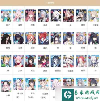 蔚蓝档案角色图鉴有哪些