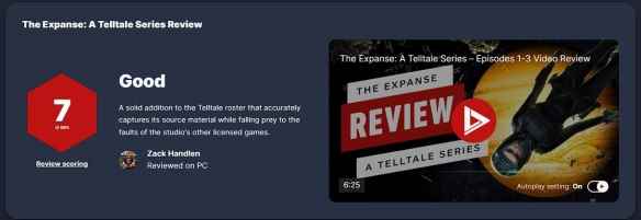 Telltale新作《苍穹浩瀚》获IGN 7分评价 剧情出色!