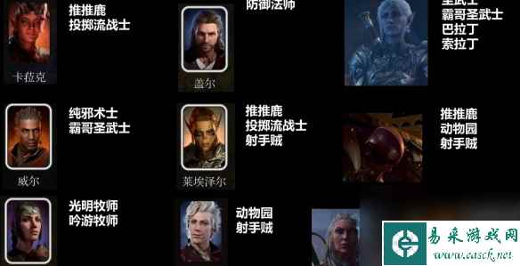 《博德之门3》全队友职业推荐