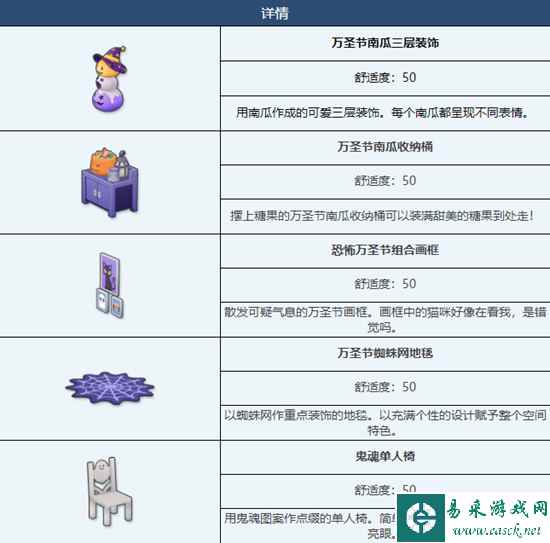 《蔚蓝档案》万圣节南瓜咖啡厅组合家具图鉴介绍一览